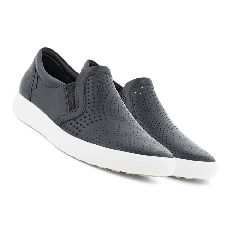 Dámské Tenisky Ecco Soft 7 Slip-on Černé | CZ 244EBC